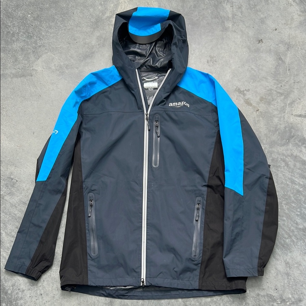 Amazon Men's Blue and Black Jacket